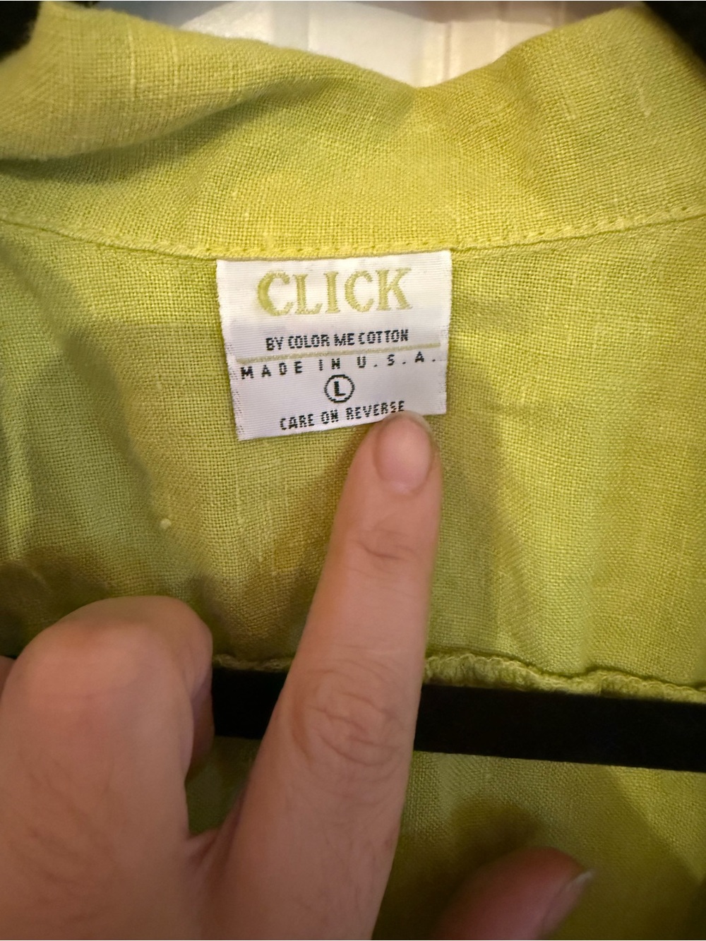 Light Green Linen Button-Up Shirt Jacket - Picture 2 of 3